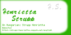 henrietta strupp business card